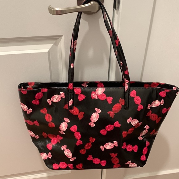 ⭐️New wo Tags Kate Spade Red & Pink Candy Wrapper Do Wonders Harmony Tote⭐️ - Picture 2 of 4